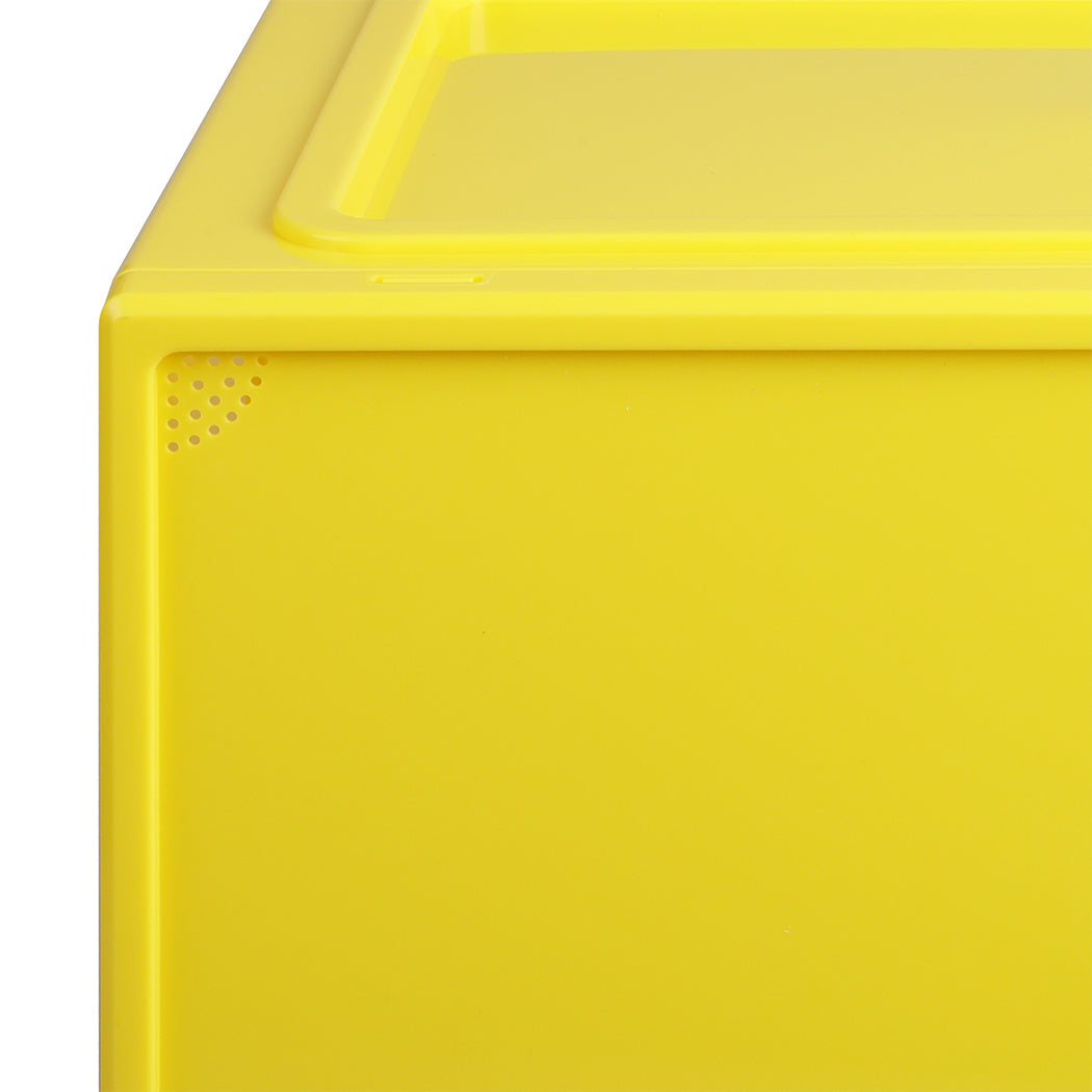 Sneaker Display Case Clear Yellow 35.5x26x21cm
