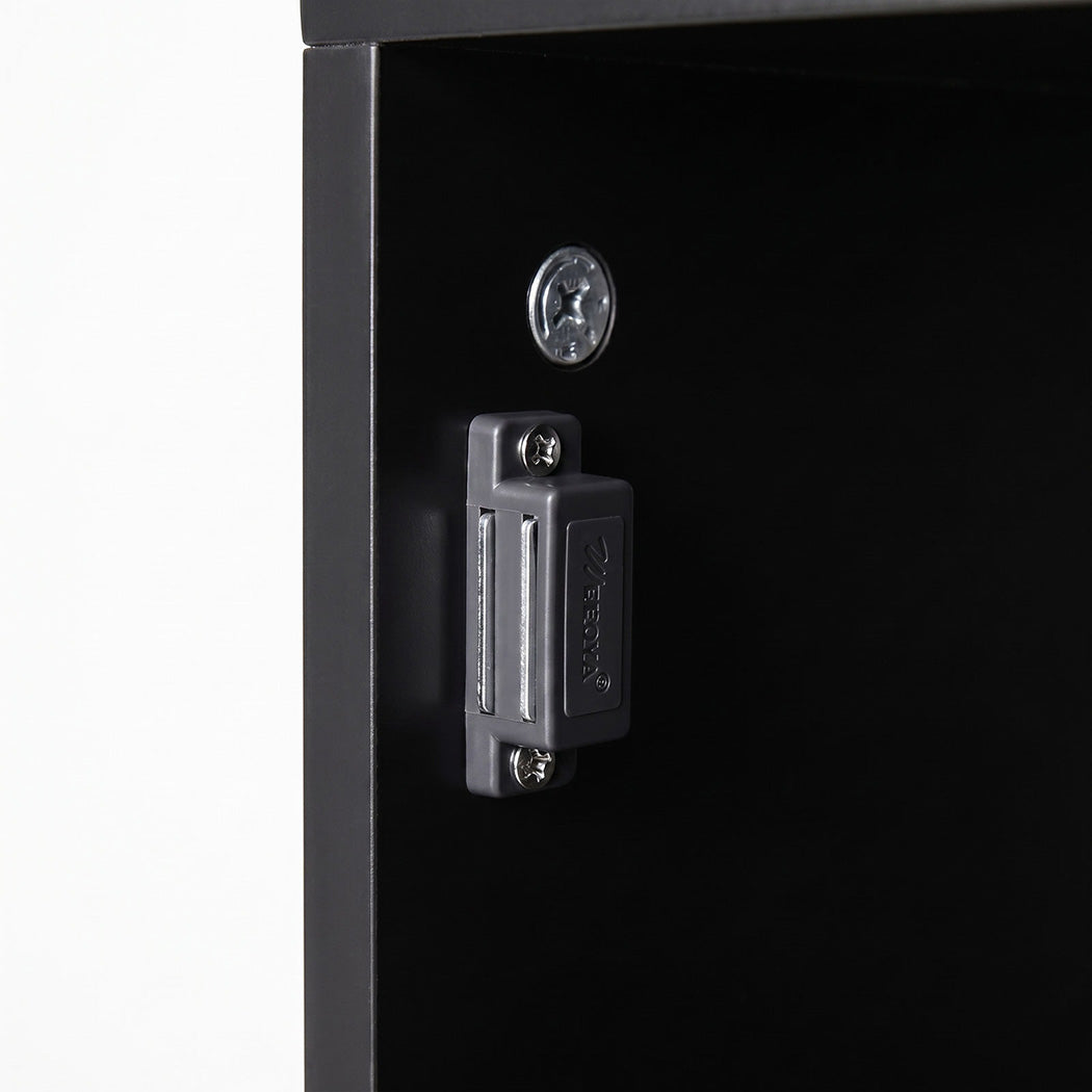 Slim Corner Bathroom Cabinet Storage 78.5cm Black | Simplede