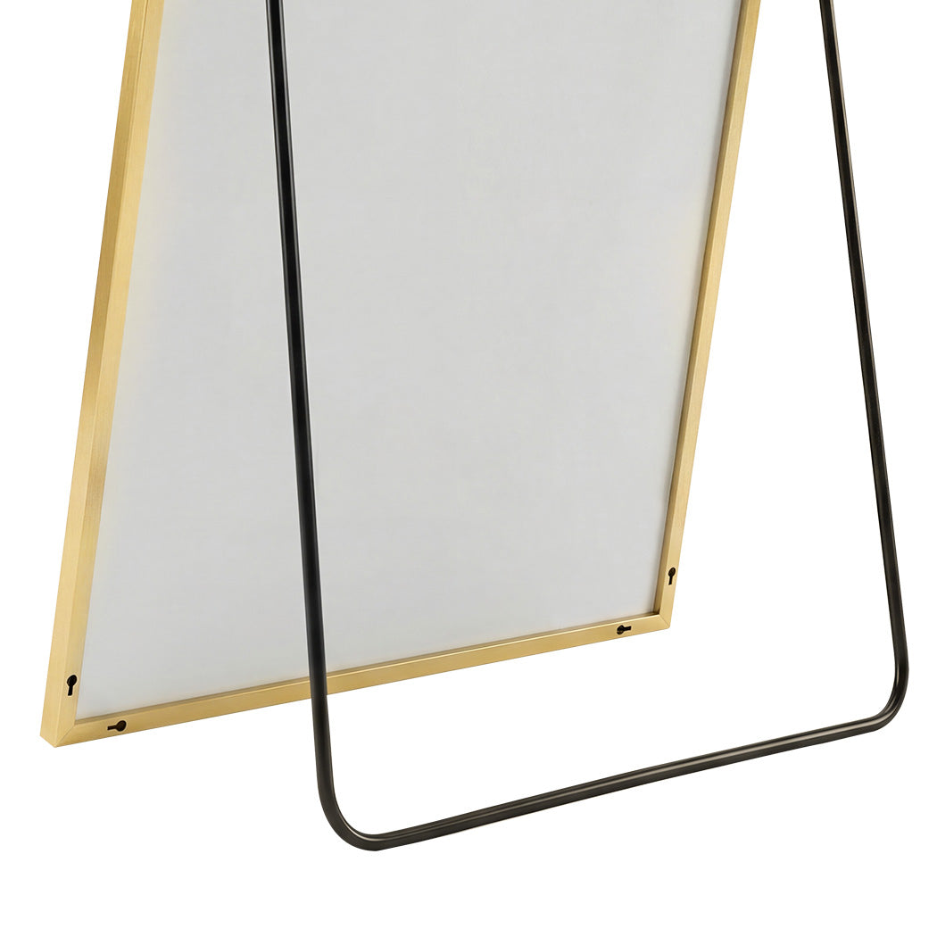 Full Length Mirror 165x60cm Gold Floor Standing | Simpledeals