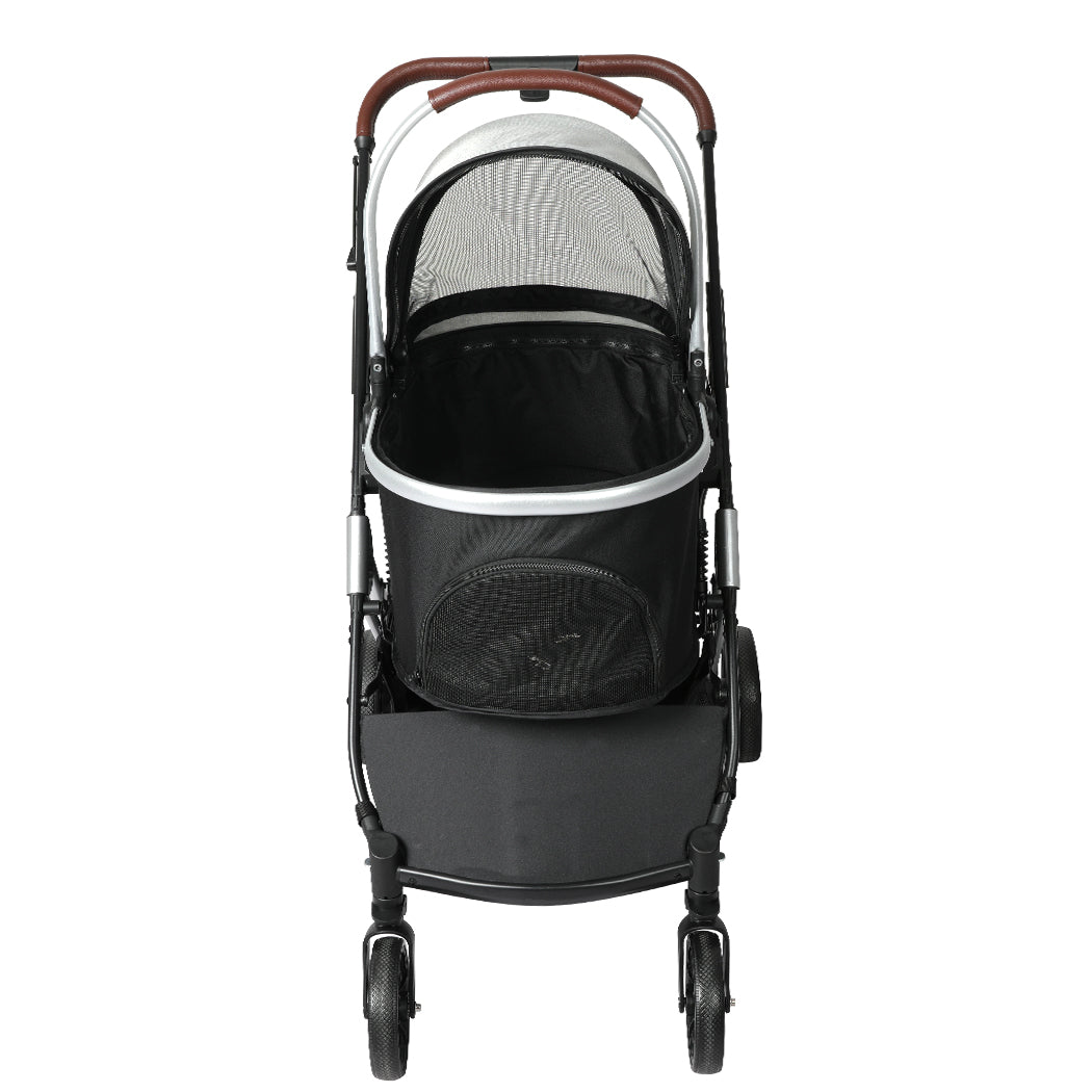 4 Wheel Pet Stroller for Dogs & Cats Portable Pram Carrier