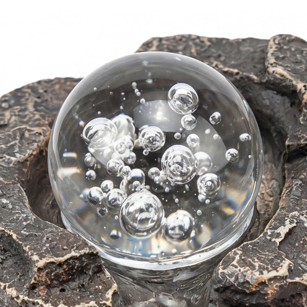 Indoor Water Fountain Tabletop Brown 21x21x24cm