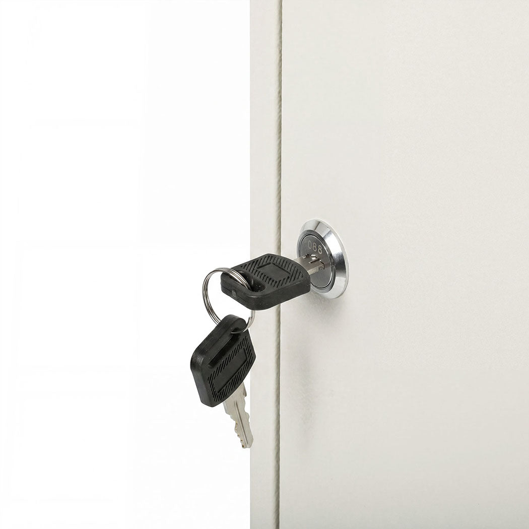 Key Safe Cabinet 42 Key White 35x27x8cm