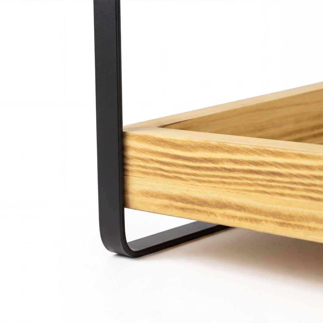 2-Tier Countertop Organiser Pine Wood Shelf | Simpledeals
