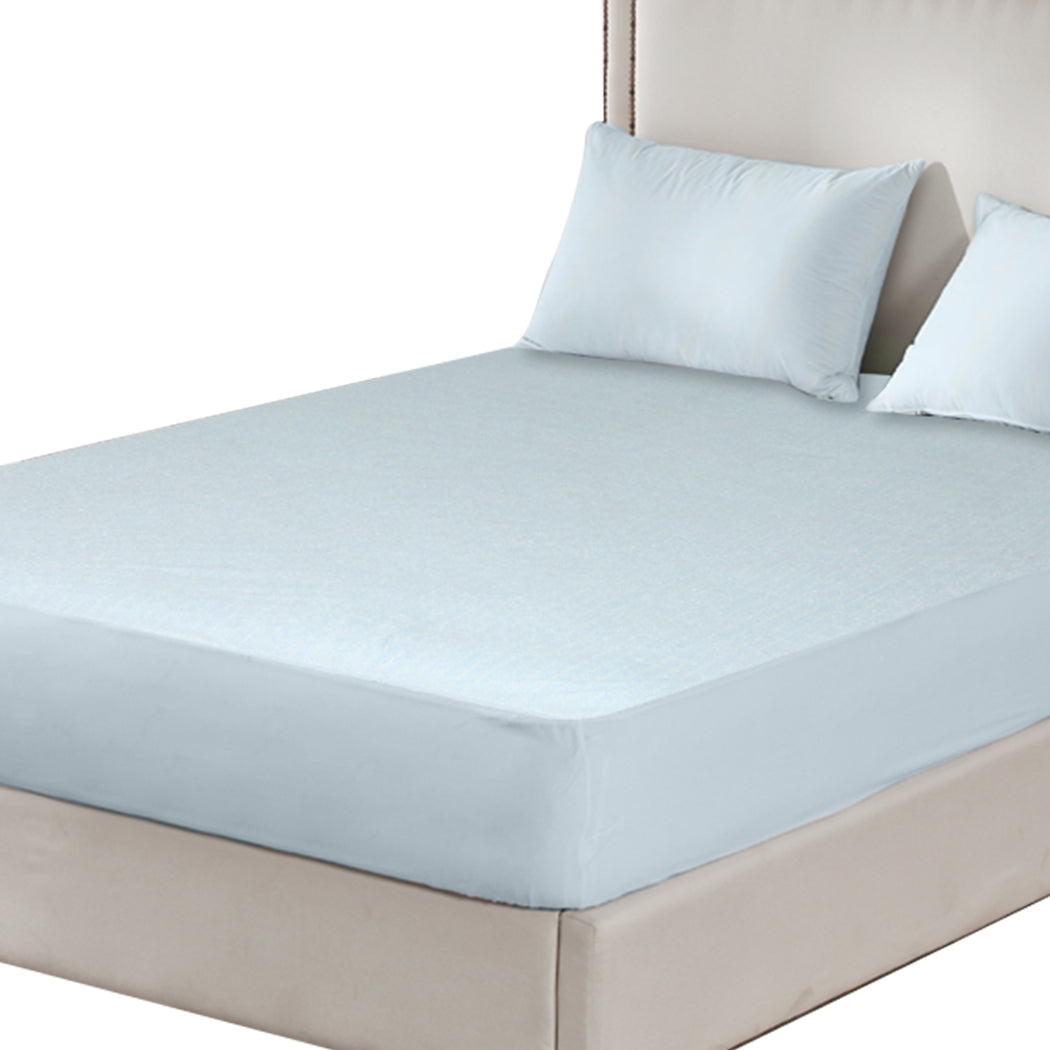 Cotton Terry Towel Waterproof - King Mattress Protector Pillowcases King Blue