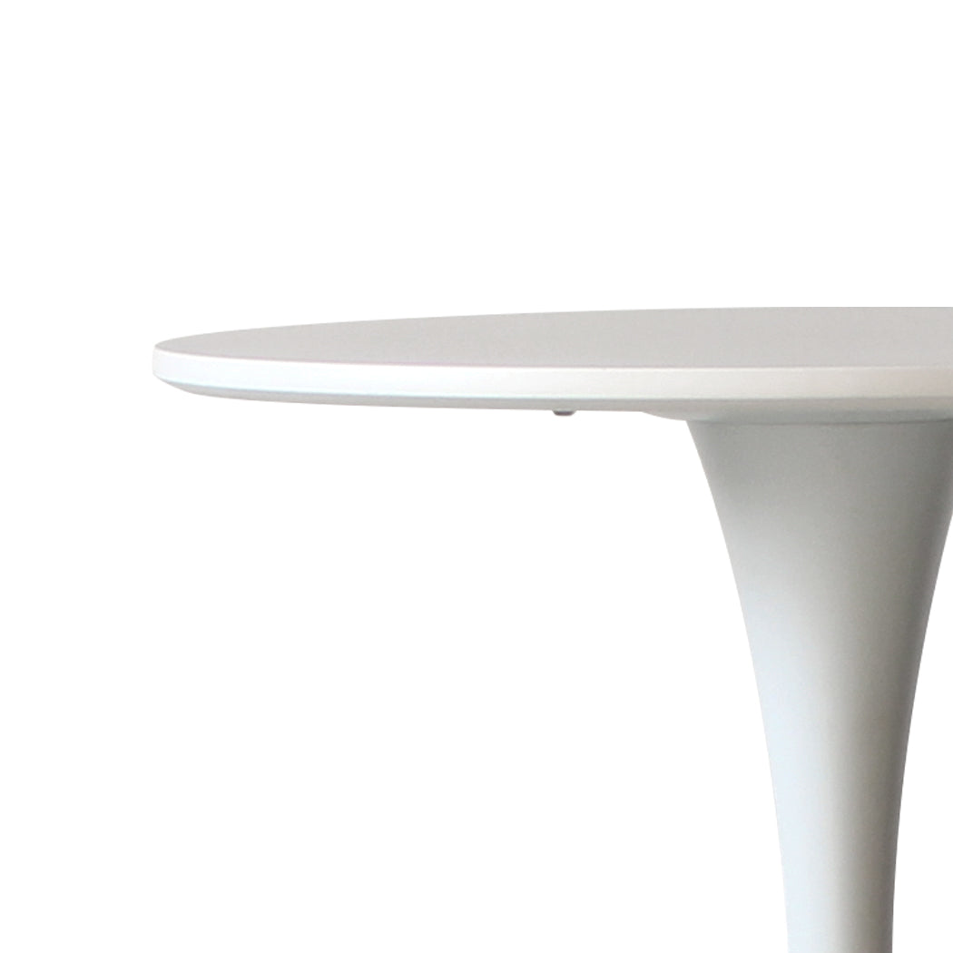 Set of 2 White Round Bar Table Minimalist Pub Dining Tables