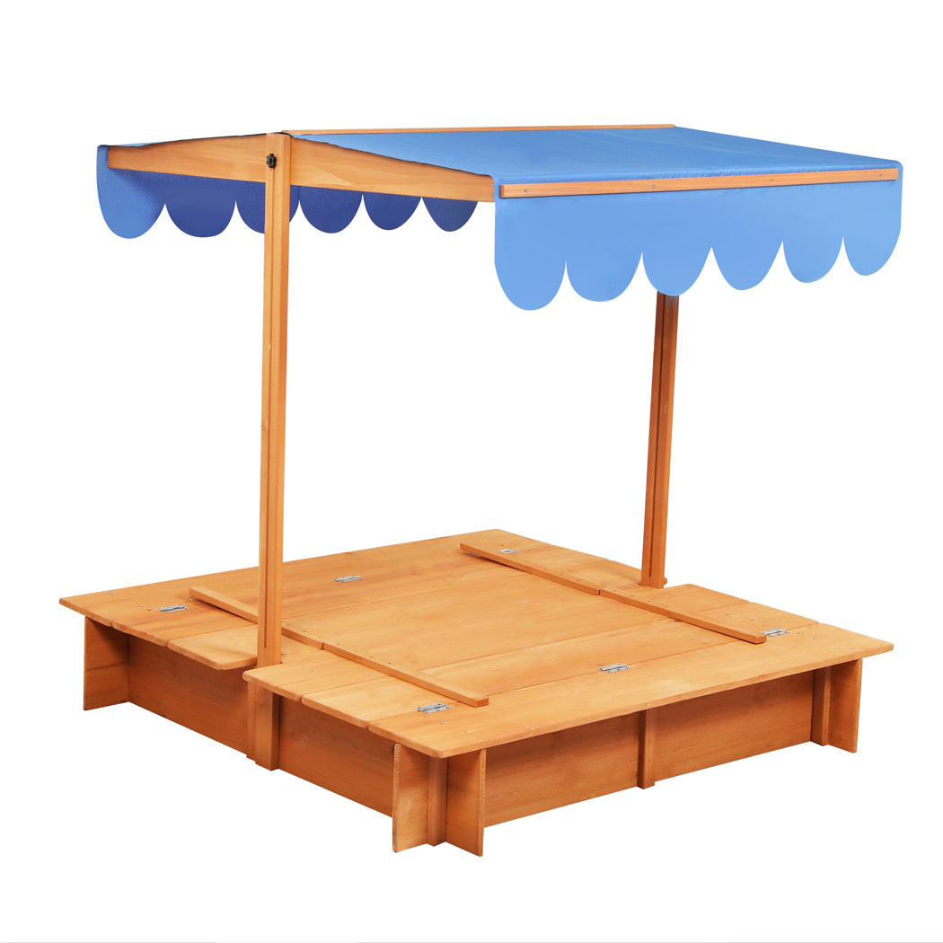 Wooden Sandbox Natural 112x112x112cm