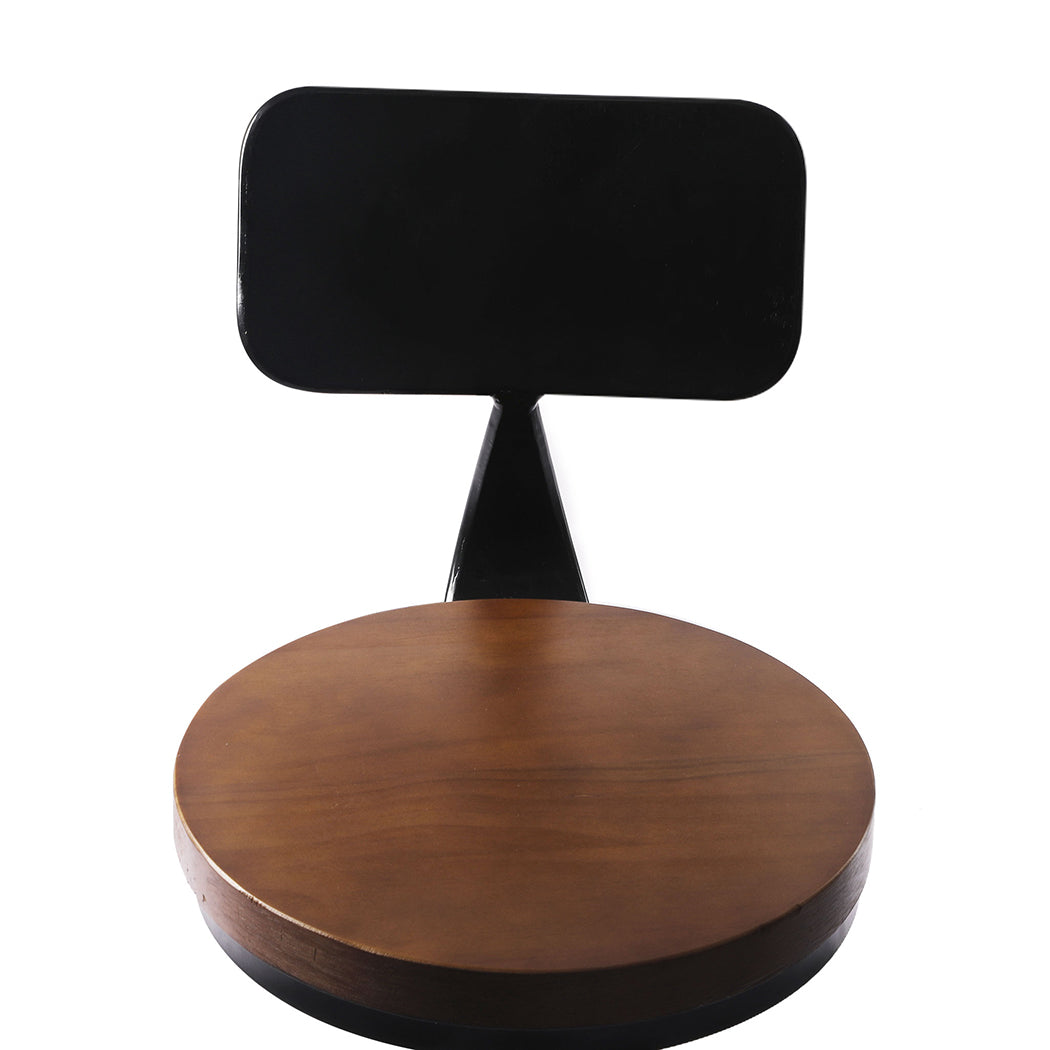 Contemporary 2x Bar Stool Kitchen Wooden Metal  Sleek Modern Look | Wooden finish