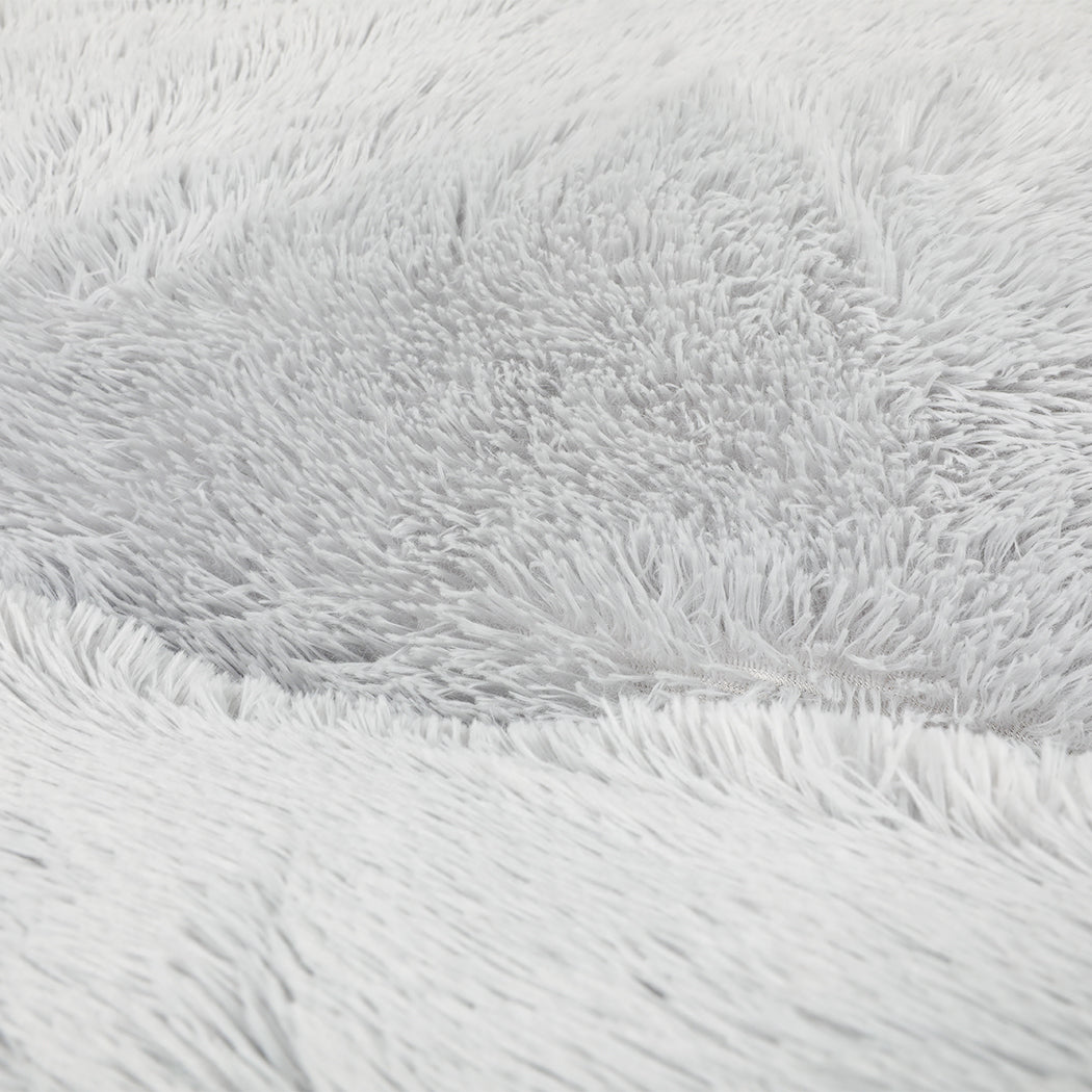 1.8m Human Size Pet Bed Fluffy Grey