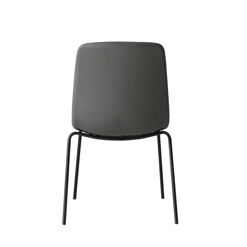 Grey Stackable Dining Chairs 46x49x83cm