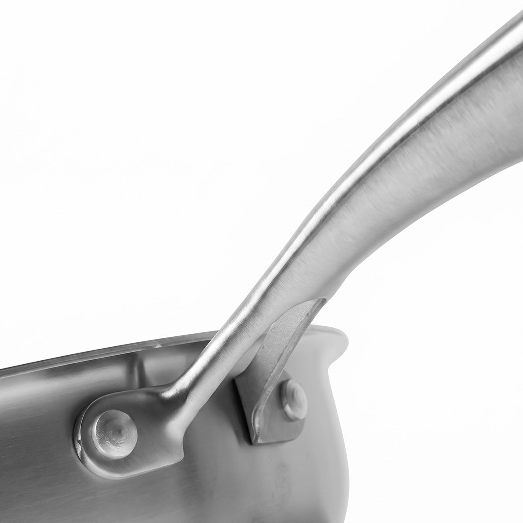 Stainless Steel Frying Pan Set Tri Ply 49x28x6cm