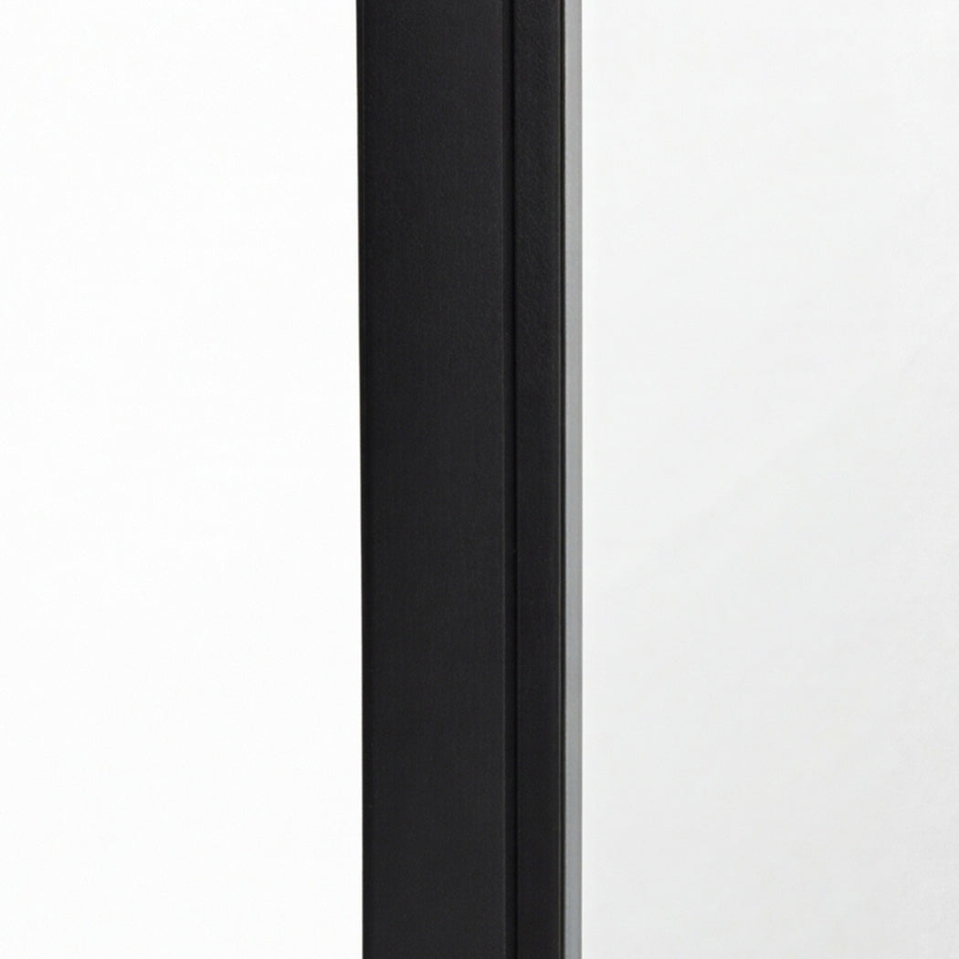 Rectangle Wall Mirror 75x50cm Black Aluminium | Simpledeals