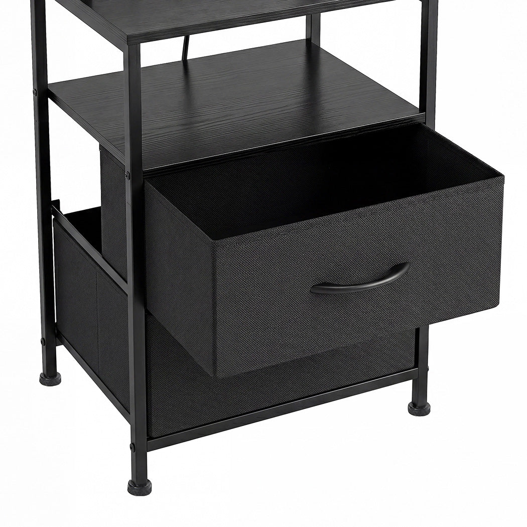 Bedside Table With Charging Station 41x30x100cm