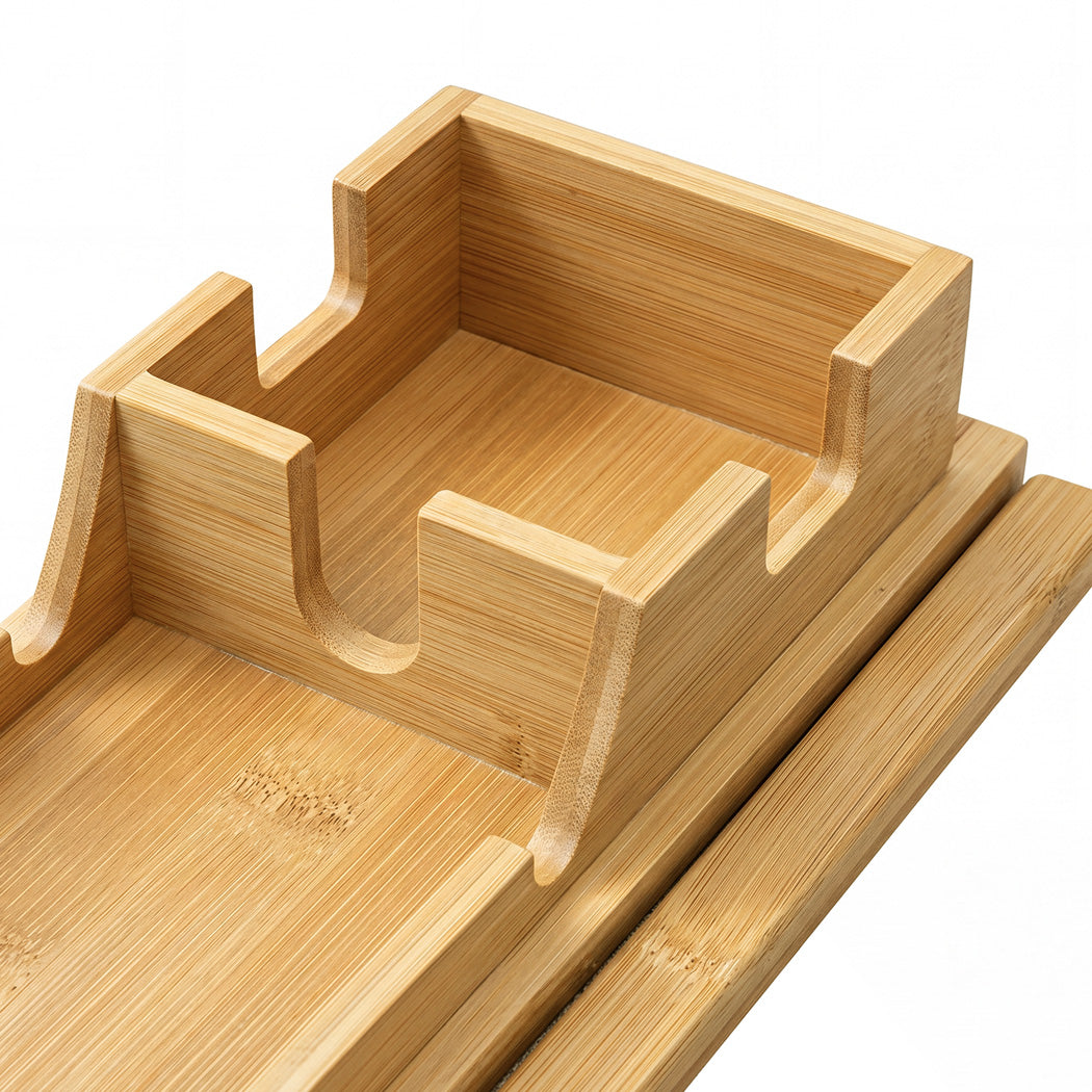 Bamboo Sofa Arm Tray Cup Holder Table | Simpledeals