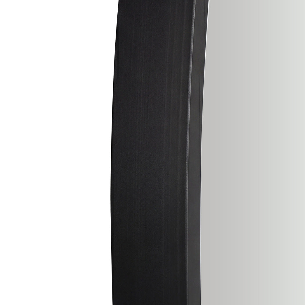 60cm Round Bathroom Mirror Black Frame HD Glass | Simpledeals