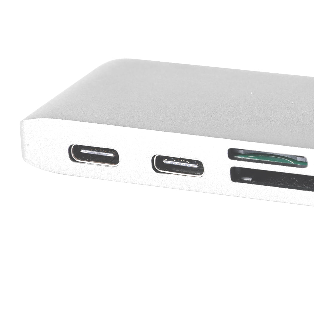USB 3.0 Type-C HUB 6 Port Powered Adapter Silver | Silver colour