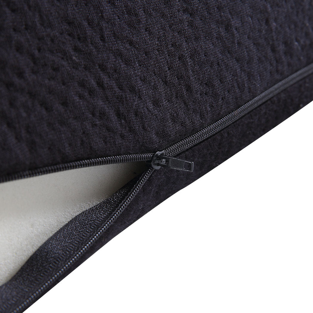 2 Pack Bed Wedge Pillow Black Cool Gel Memory Foam Support Cushions