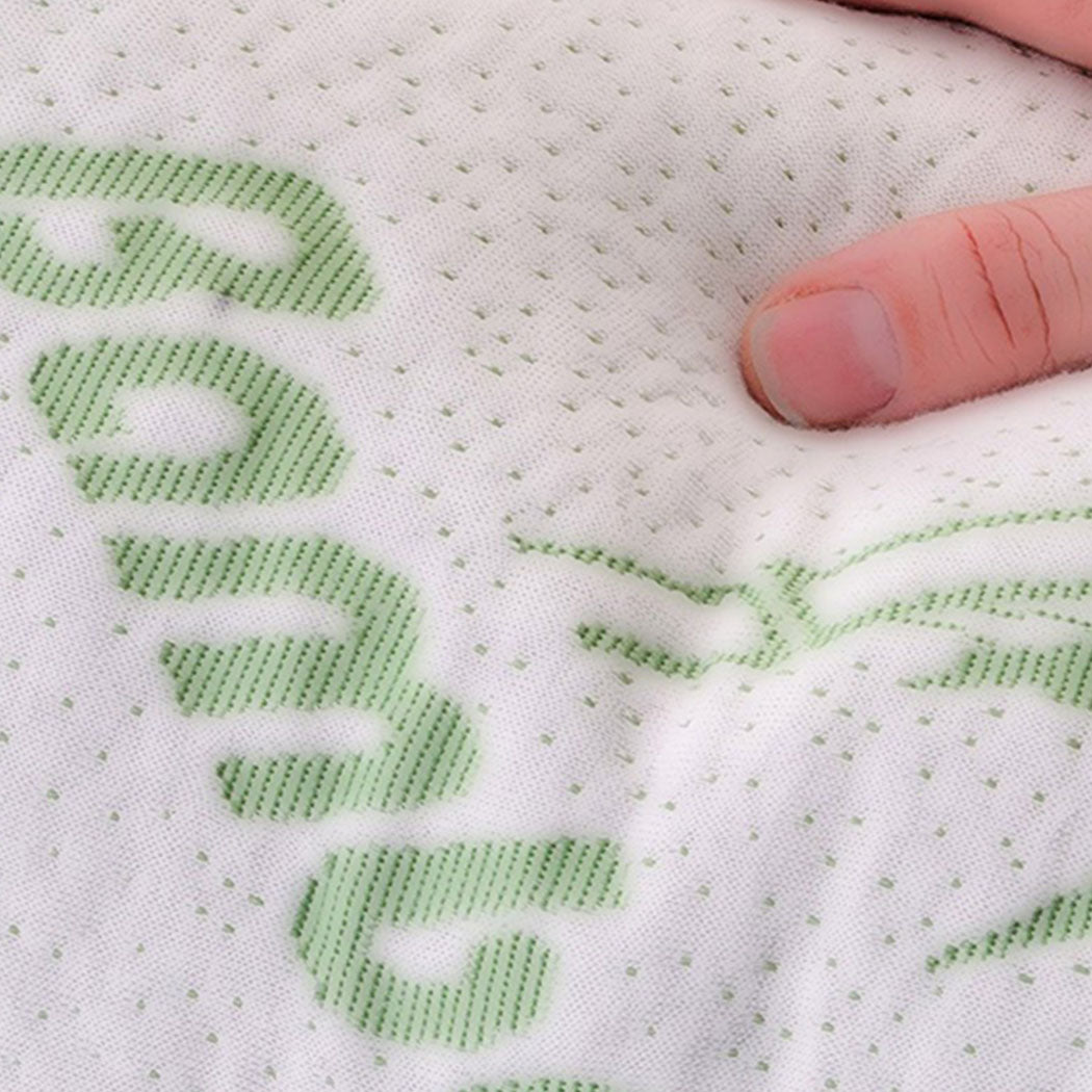 Bamboo finish - 2x Memory Foam Pillow Bamboo