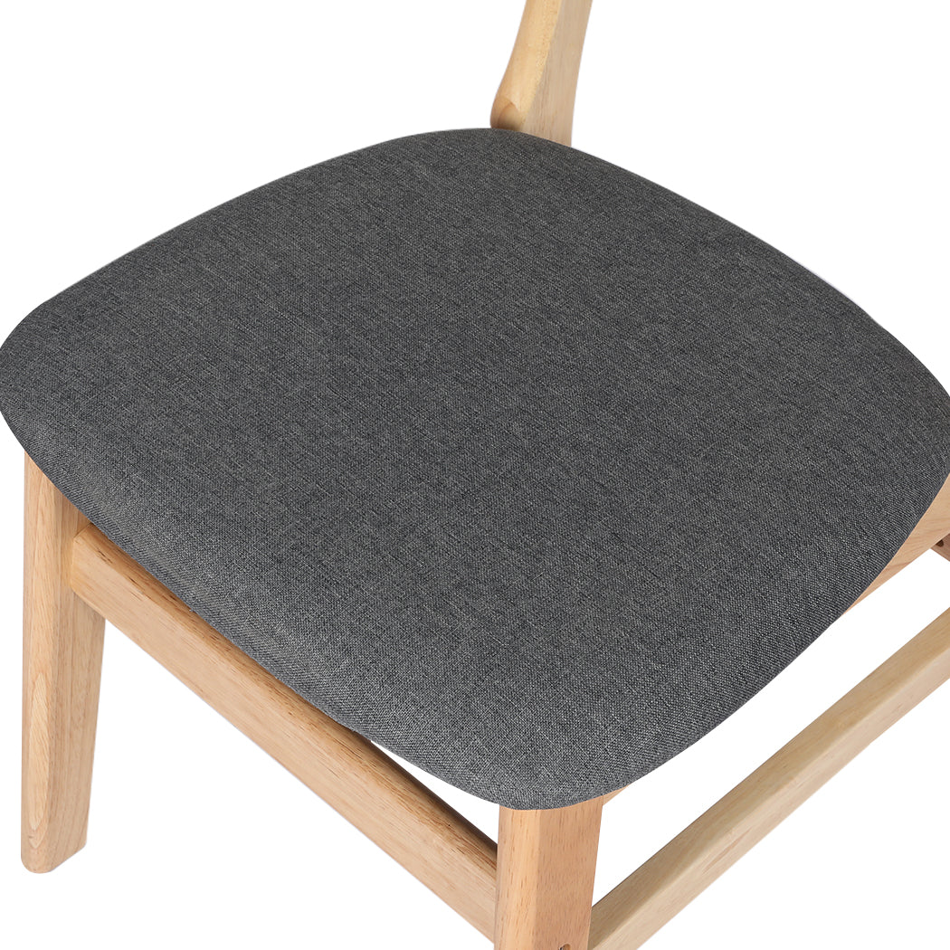 Dining Chairs Natural Fabric 45x50x76cm