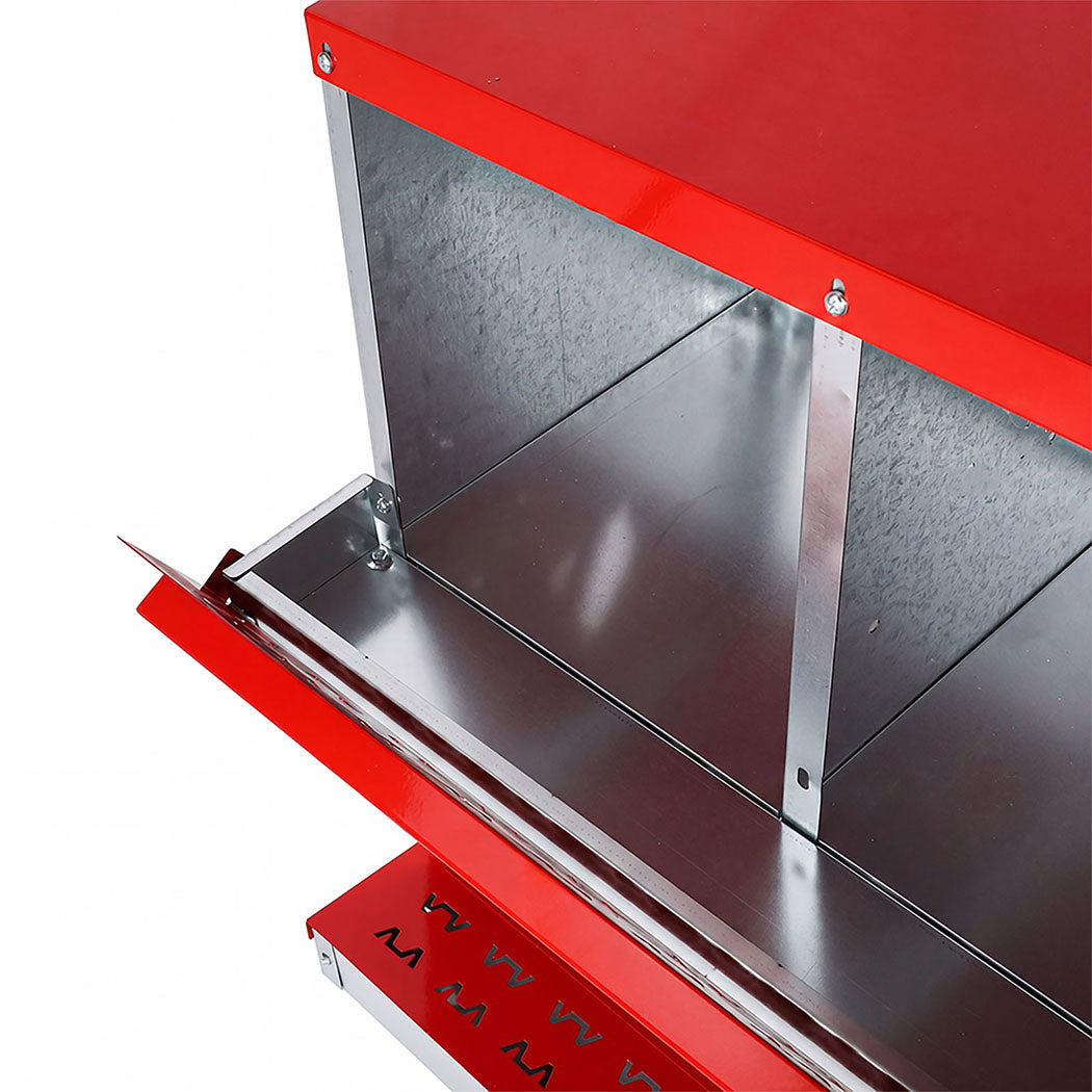 6 Hole Roll Away Nesting Box Galvanised | Simpledeals