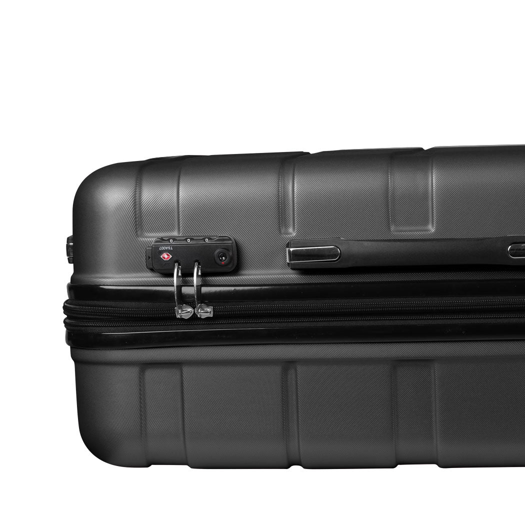 Lightweight Expandable Luggage Black 33x26x55cm