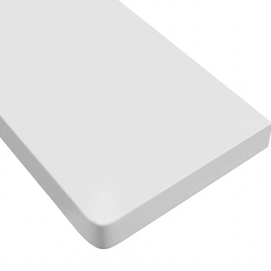 Floating Wall Shelves 6 Pack White MDF | Simpledeals