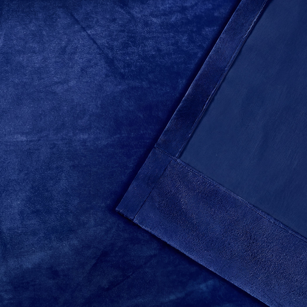 Velvet Blackout Curtains 132x160cm 2-Panel | Simpledeals
