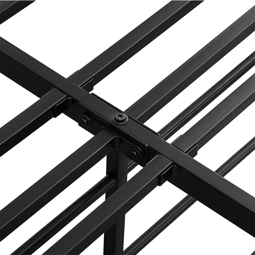 Metal finish - Metal Bed Frame With Heavy Duty Storage Space For Bedroom