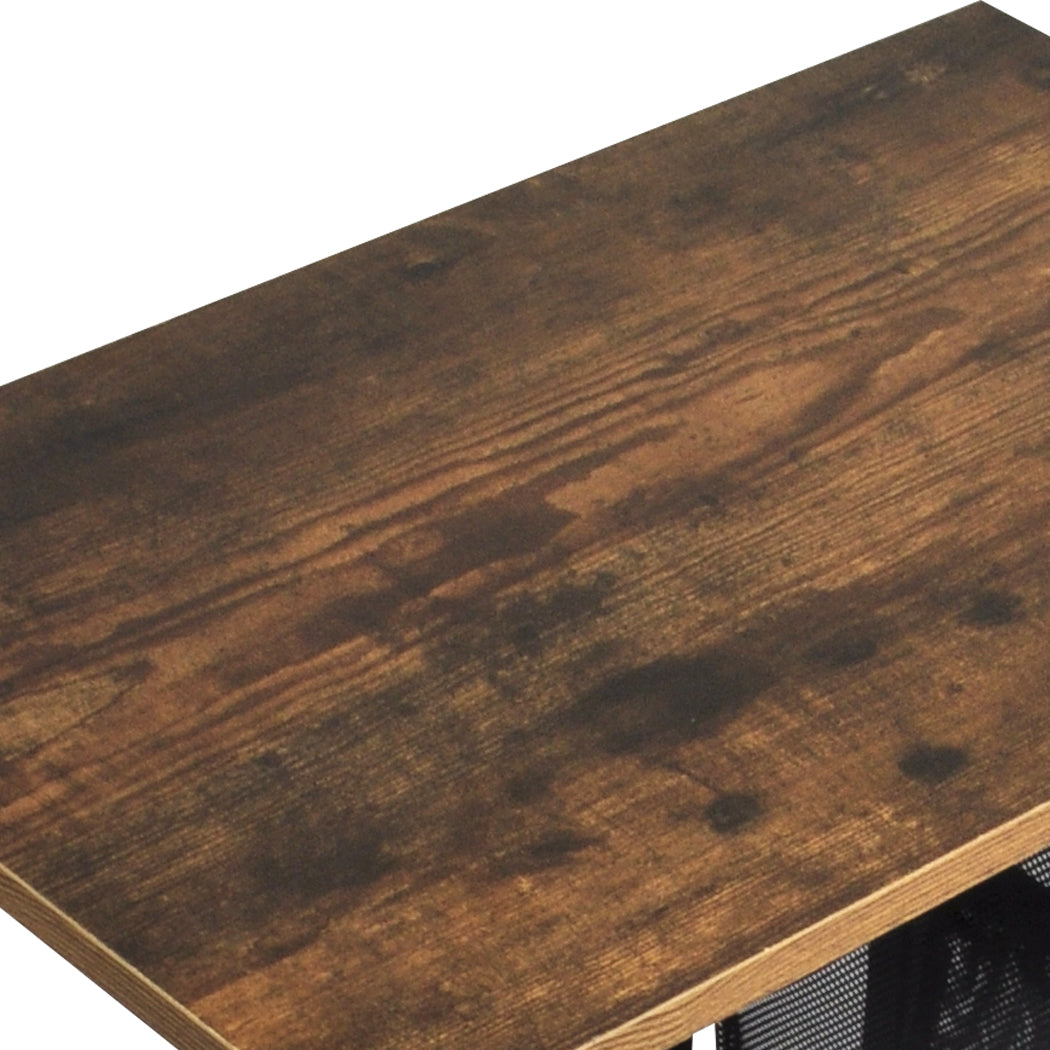 Lockable Steel Table - Black 55x35x69cm
