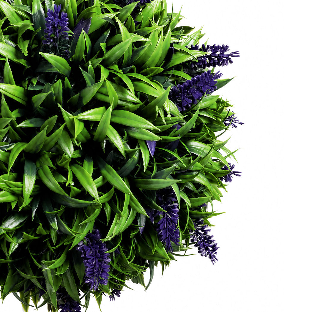 Artificial Lavender Topiary Set Green 24x24x60cm