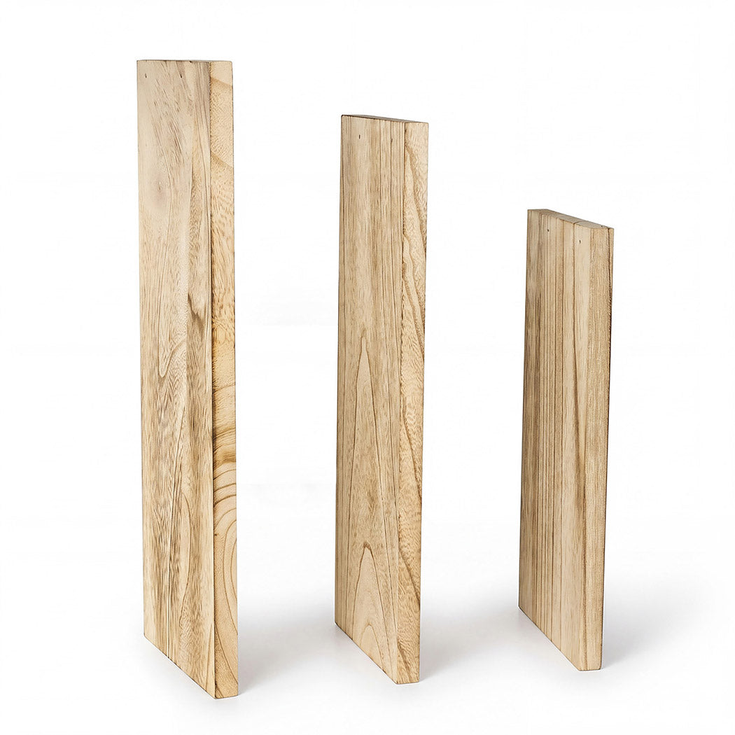 Floating Wall Shelves Rustic Wood 4pc Set | Simpledeals