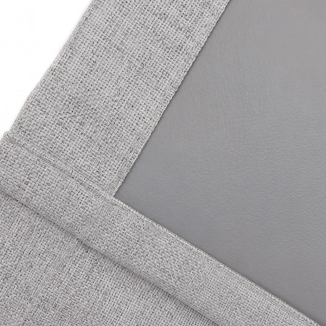 Blackout Curtains 2 Panels Grey Thermal Linen | Simpledeals