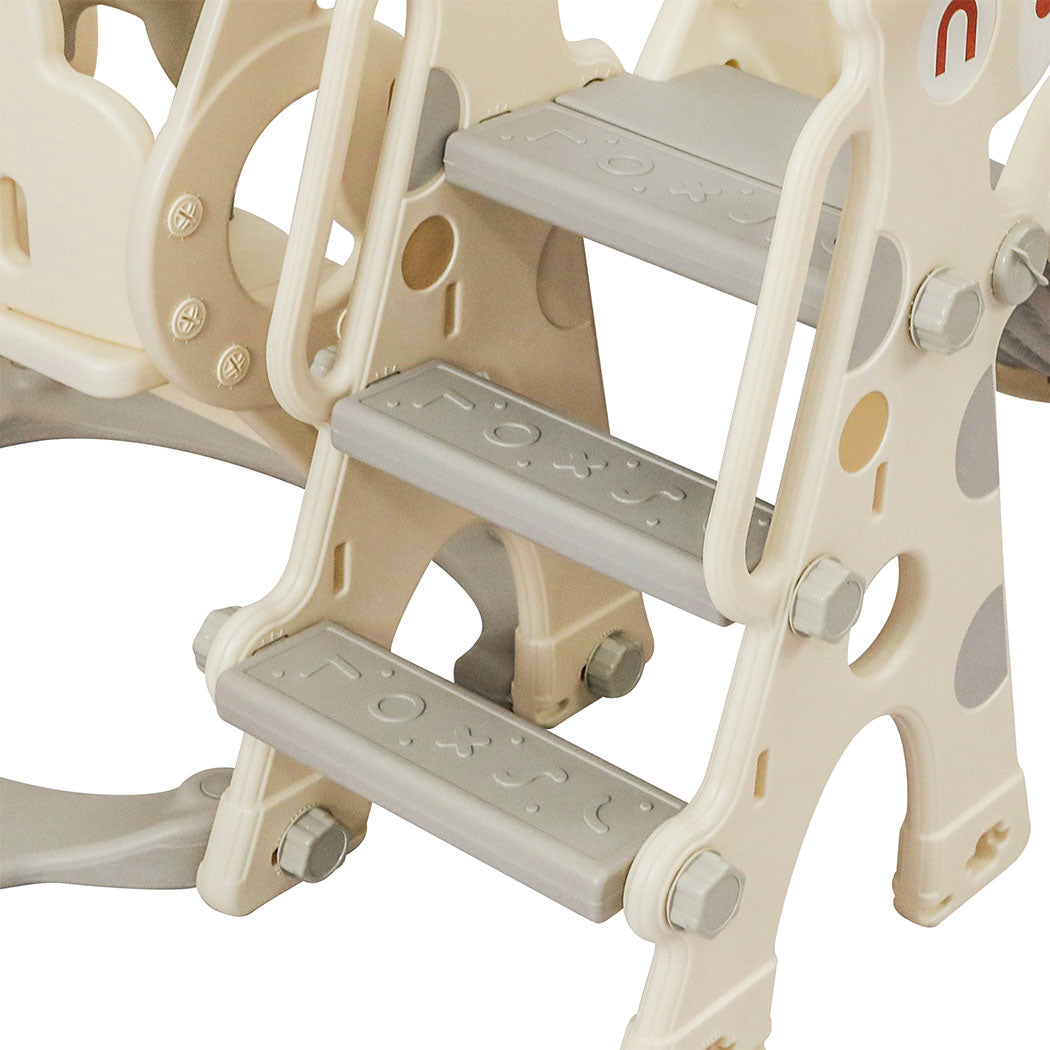 Kids Slide Swing Set Cream
