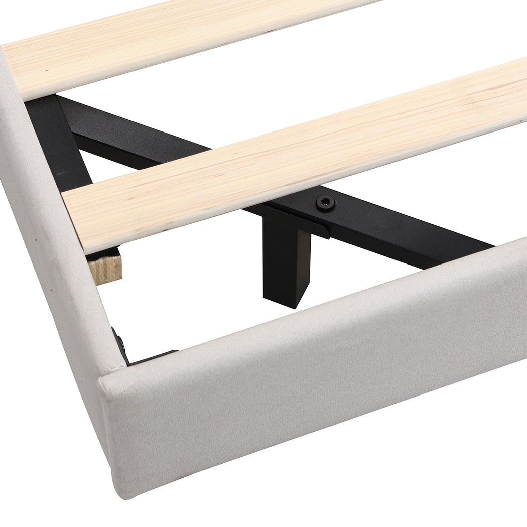 Floating Bed Frame With LED Light 220x187x96cm