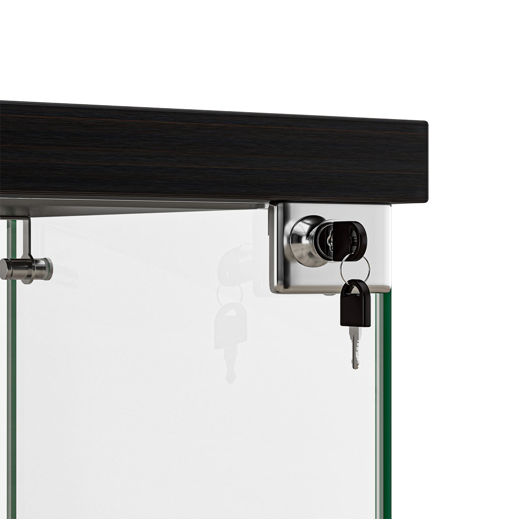 Modern Display Cabinet Collection Storage Tempered Glass 2 Tier With | Glass finish