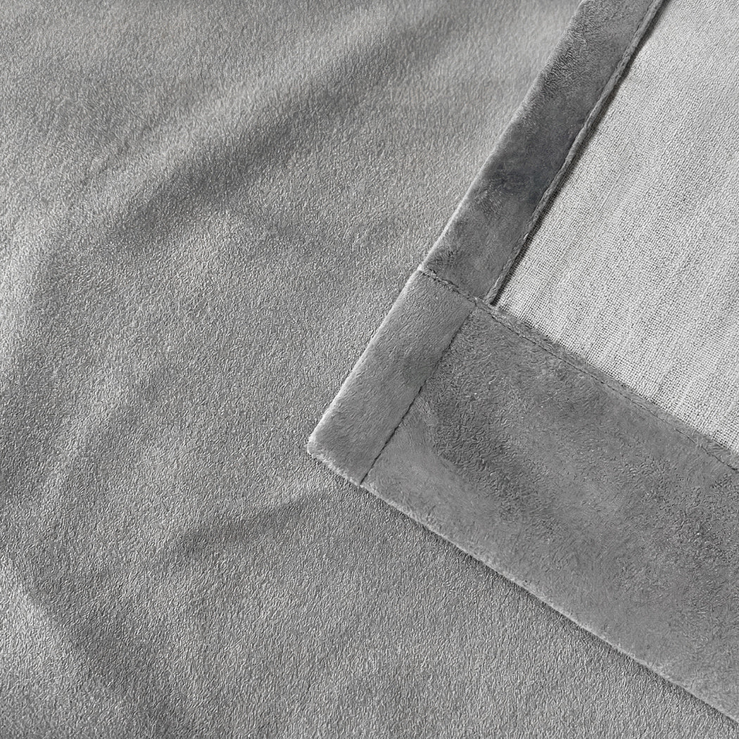 Velvet Blackout Curtains 2 Panel 132x213cm | Simpledeals