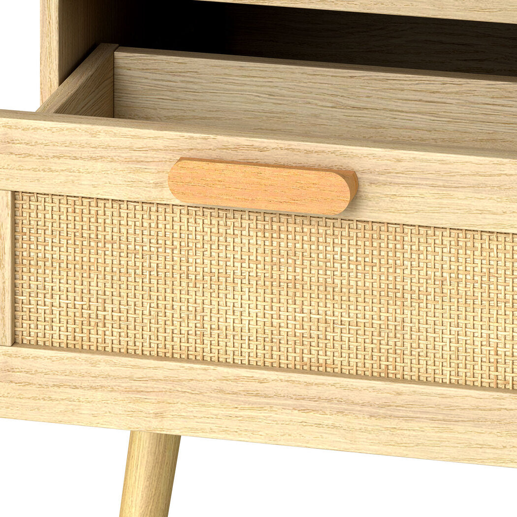 Bedside Tables Natural Rattan 40x40x56cm