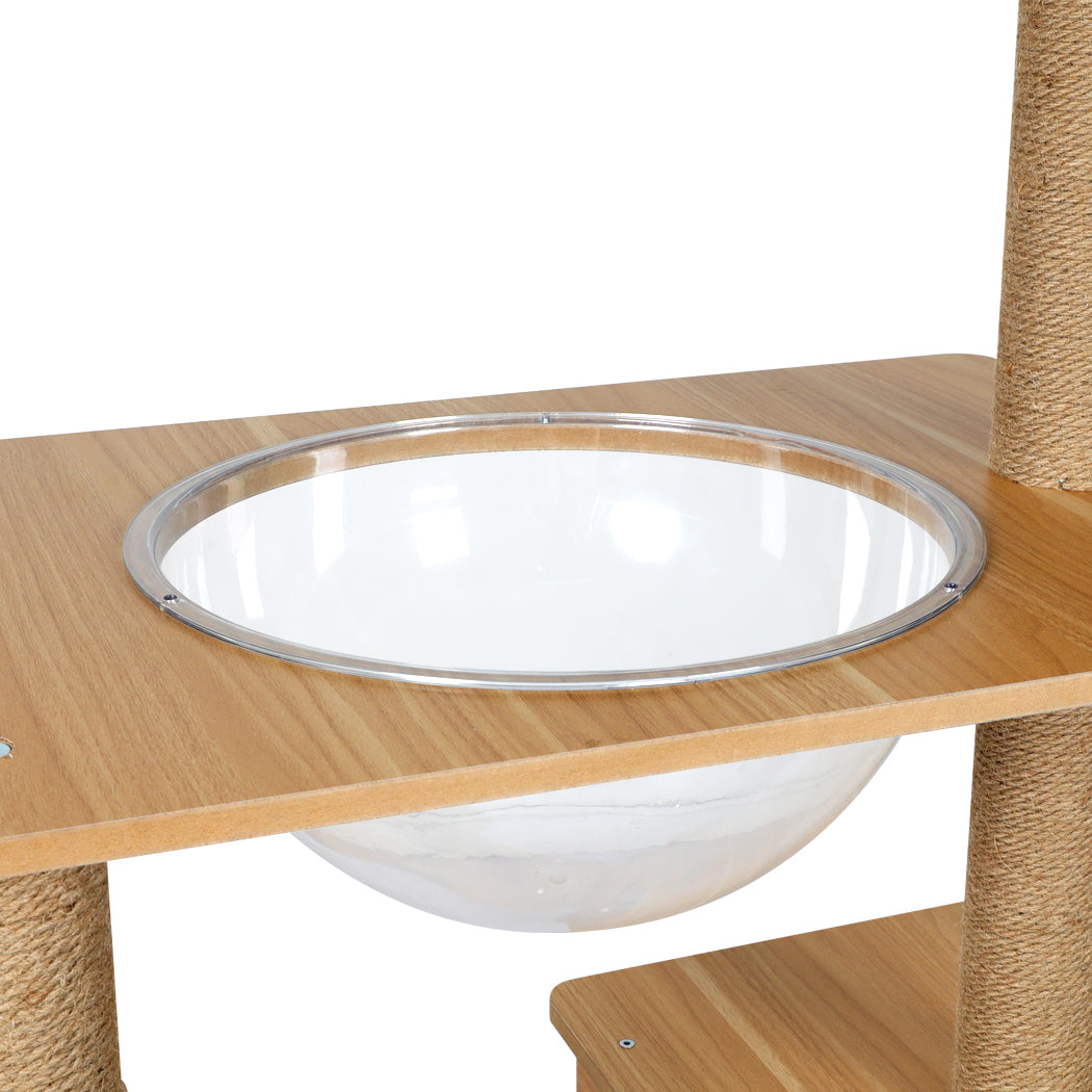 Cat Tree Scratching Post Natural 60x40x138cm