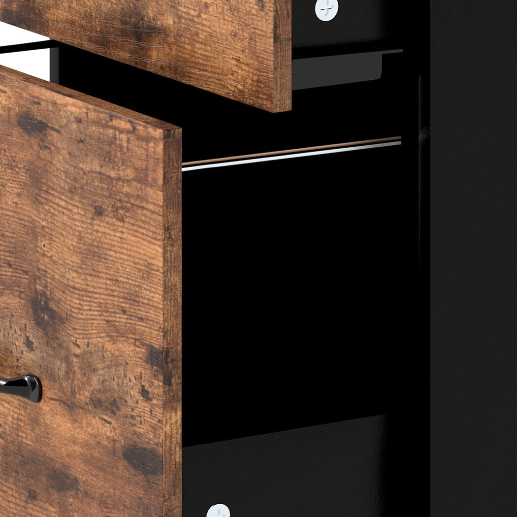 Mobile Filing Cabinet Walnut 41x40x68cm