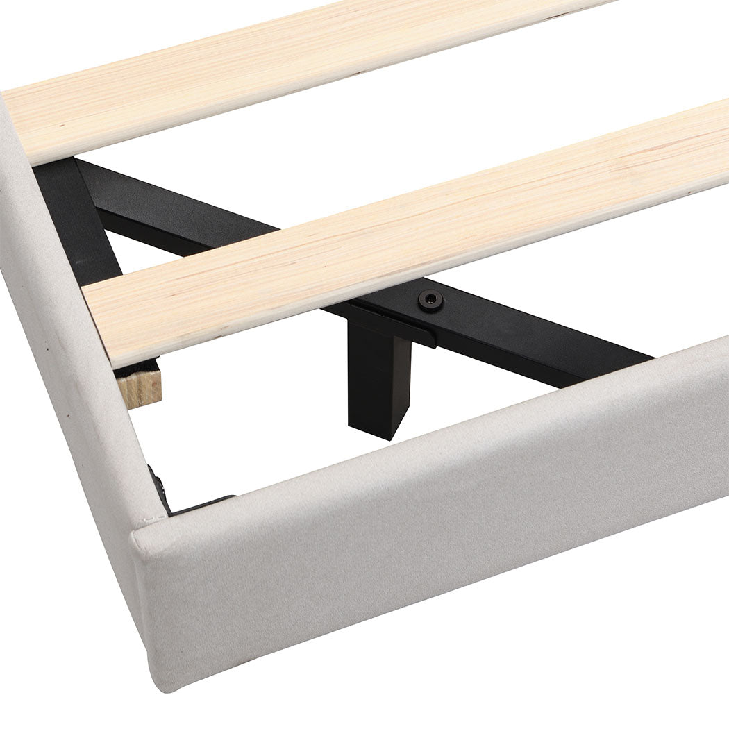 Double Floating Bed Frame With Sturdy Support