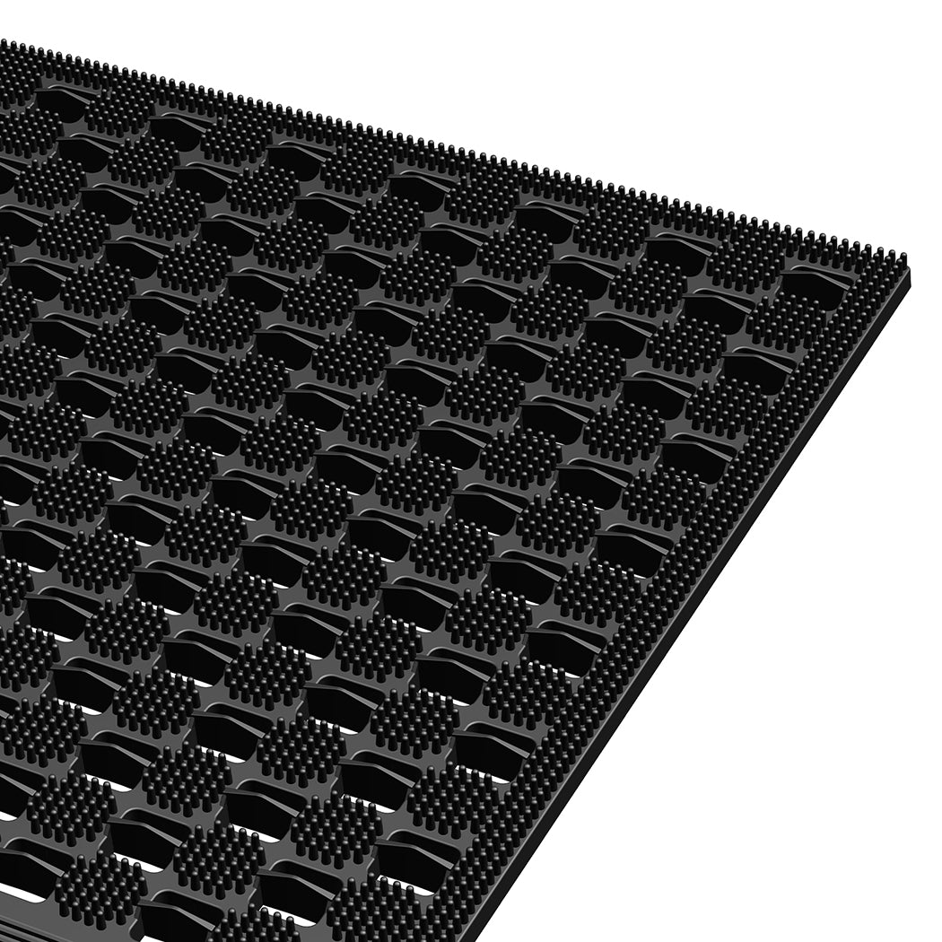 Front Door Mat Black Tpe 90x60cm