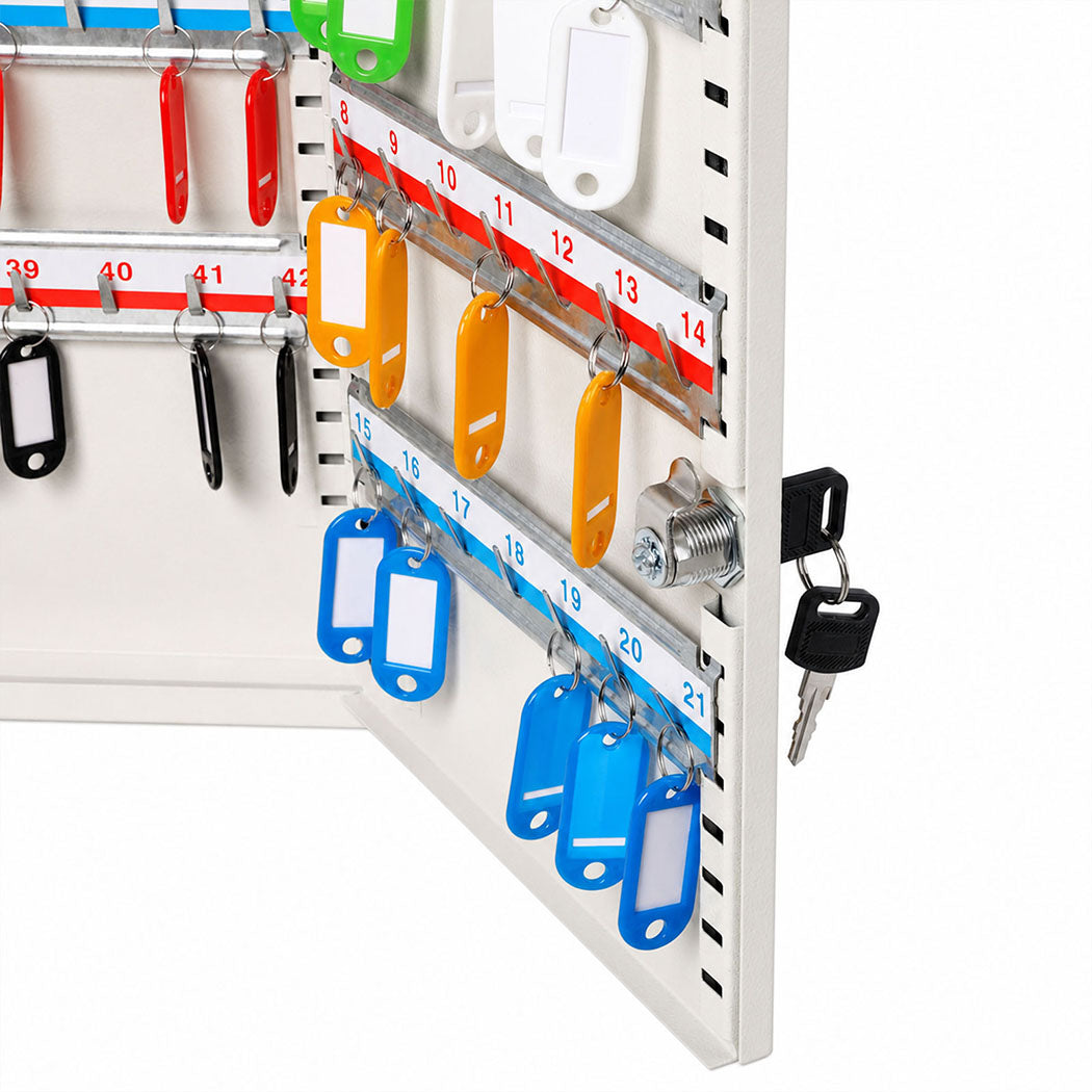 Key Safe Cabinet 42 Key White 35x27x8cm