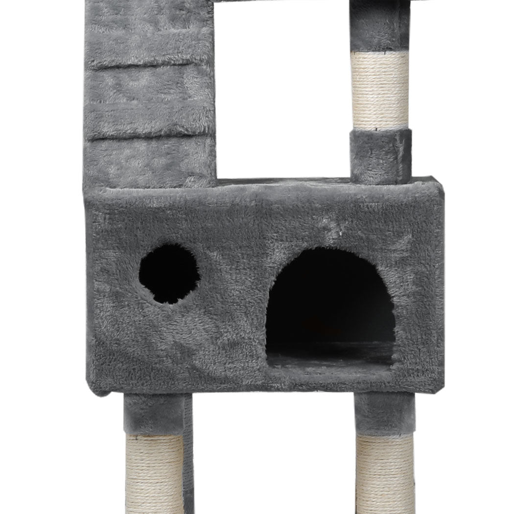 Cat Tree Scratching Post Grey 35x40x141cm