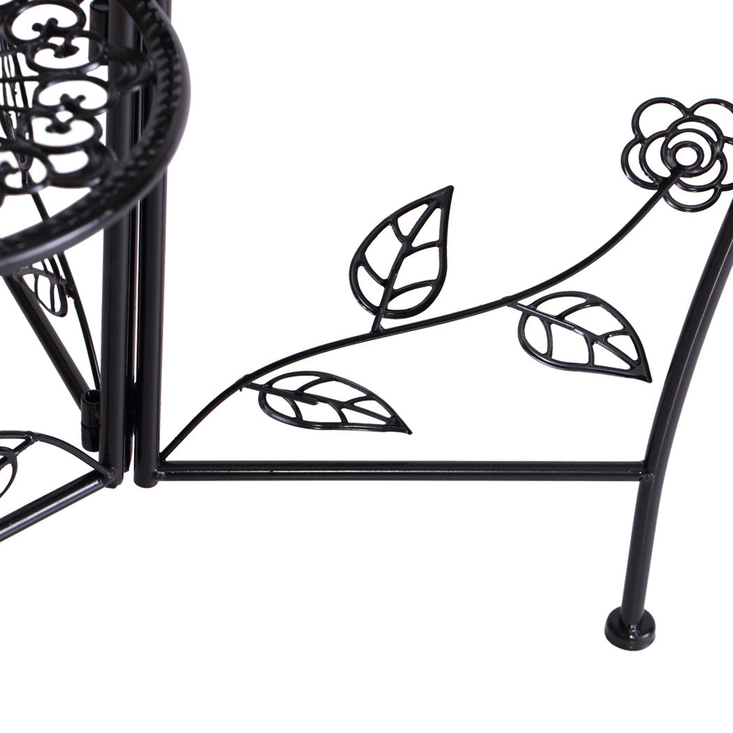 2X Wrought Iron Outdoor Indoor Flower Black 2 Pack