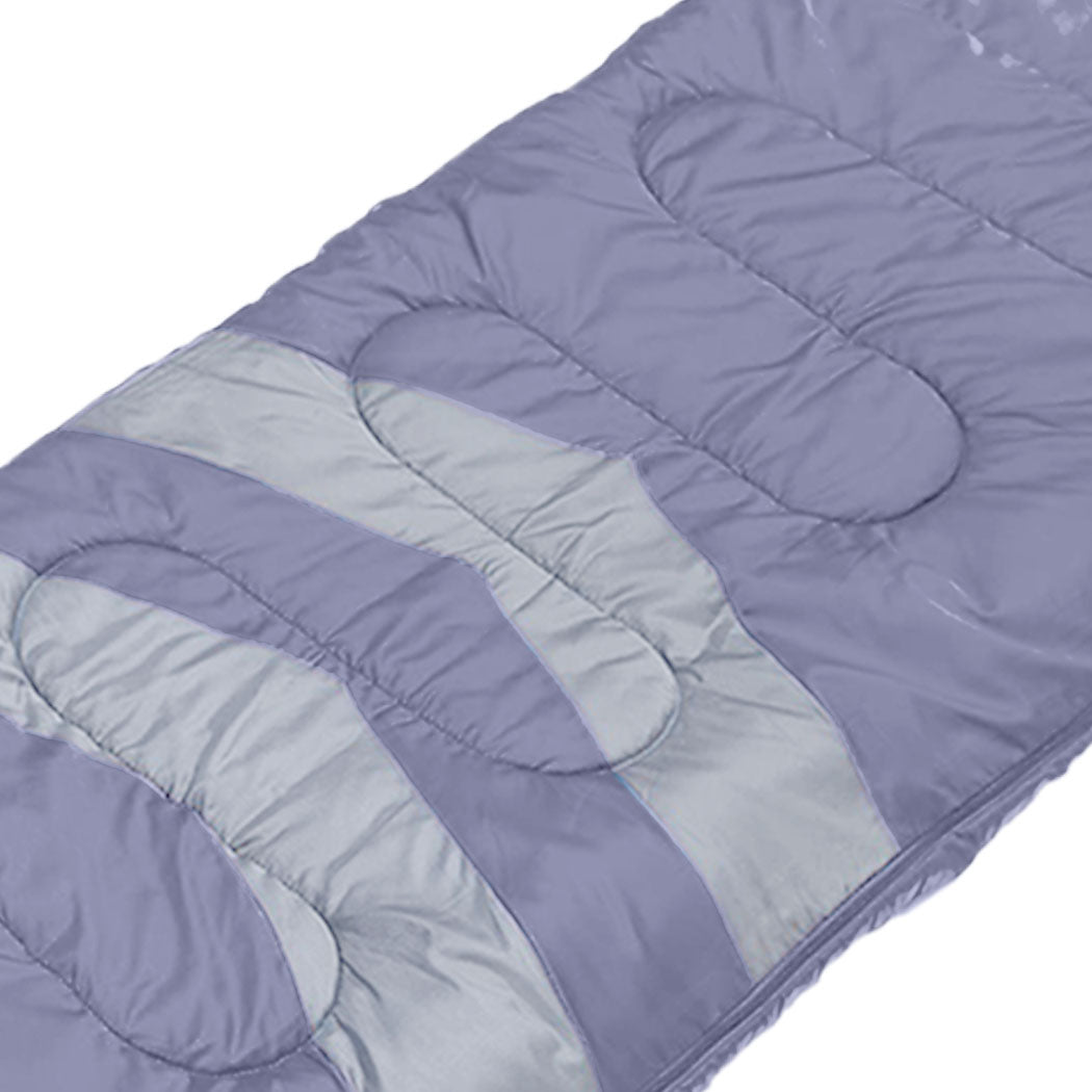 Single Sleeping Bag Outdoor Grey Lightweight Warm Camping Travel Bag