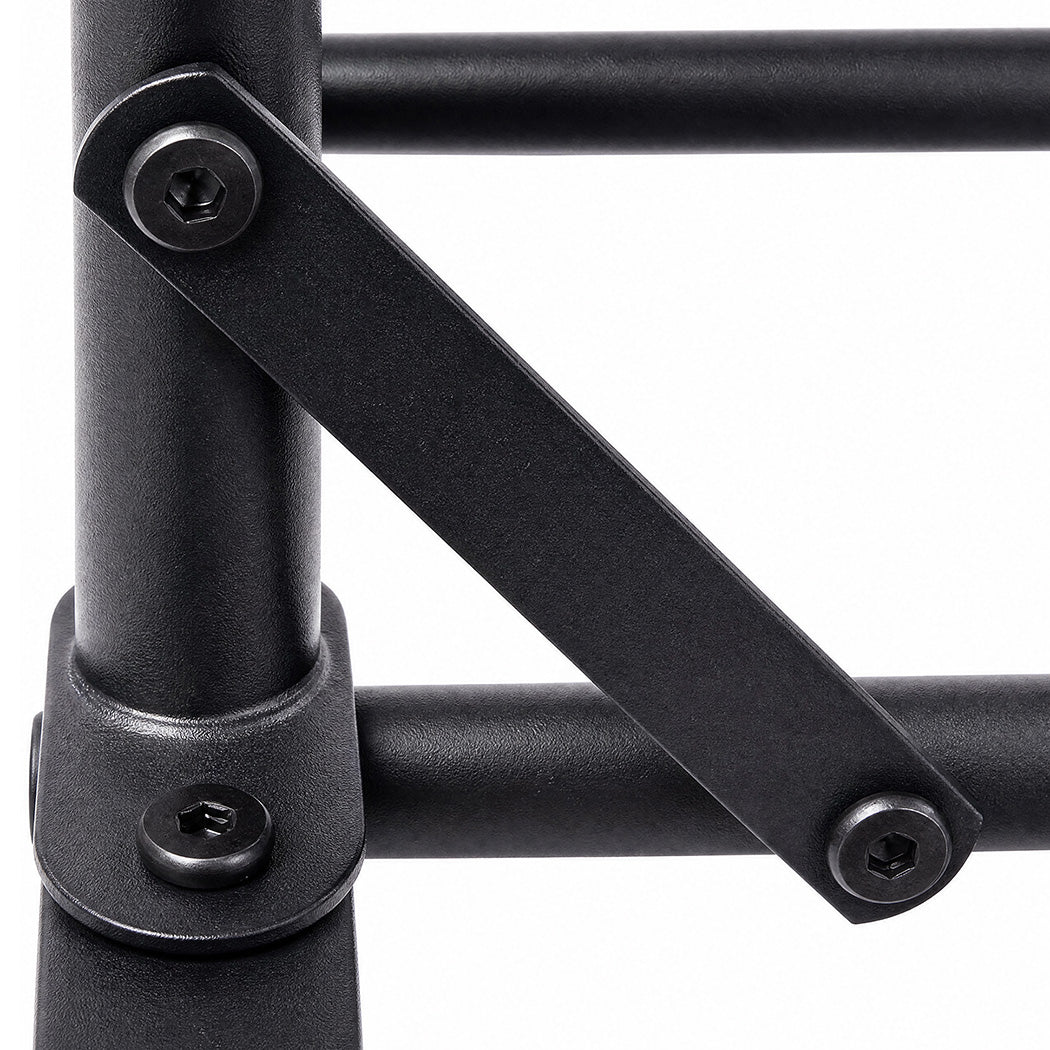Heavy Duty Garment Rack Black Steel 118x54x145cm