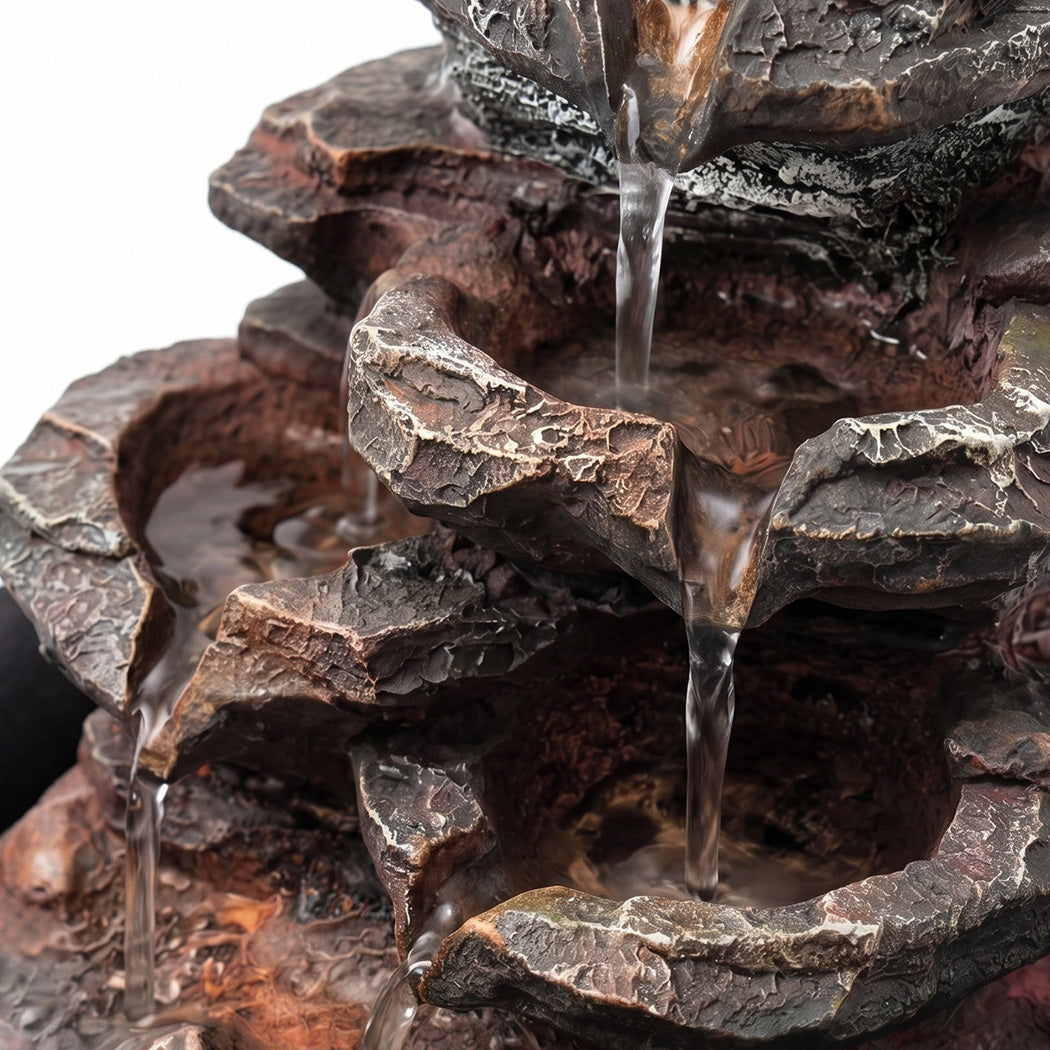 Indoor Water Fountain Tabletop Brown 21x21x24cm