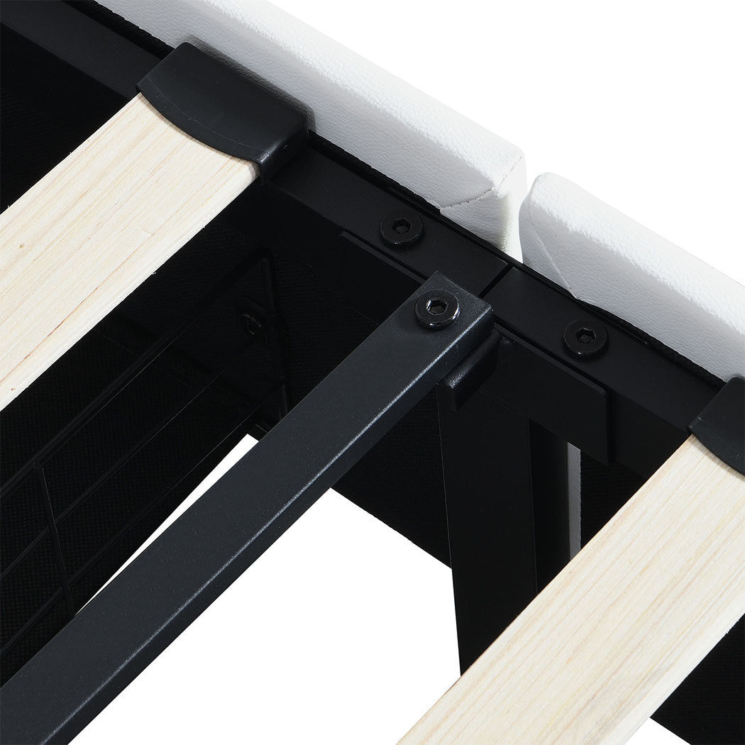White bed frame 201x95x112cm, view 6