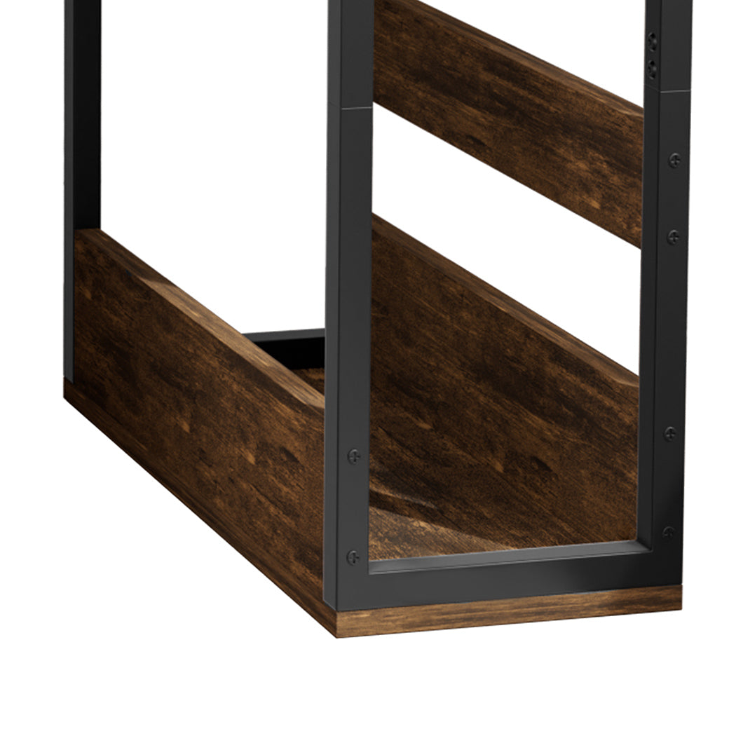 3 Tier Metal Coffee Table Black 19x47x61cm