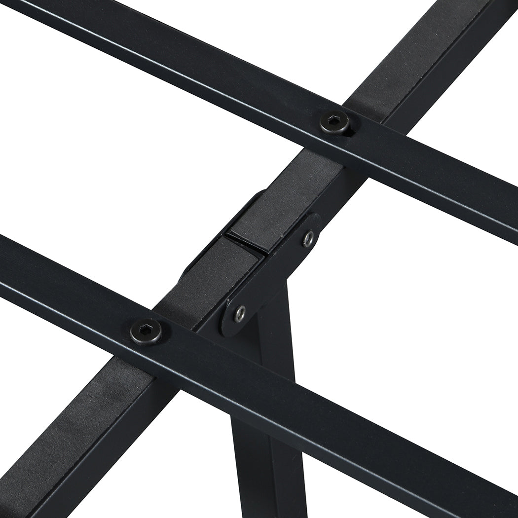 King Size Fabric Bed Frame Storage 206x188x30cm