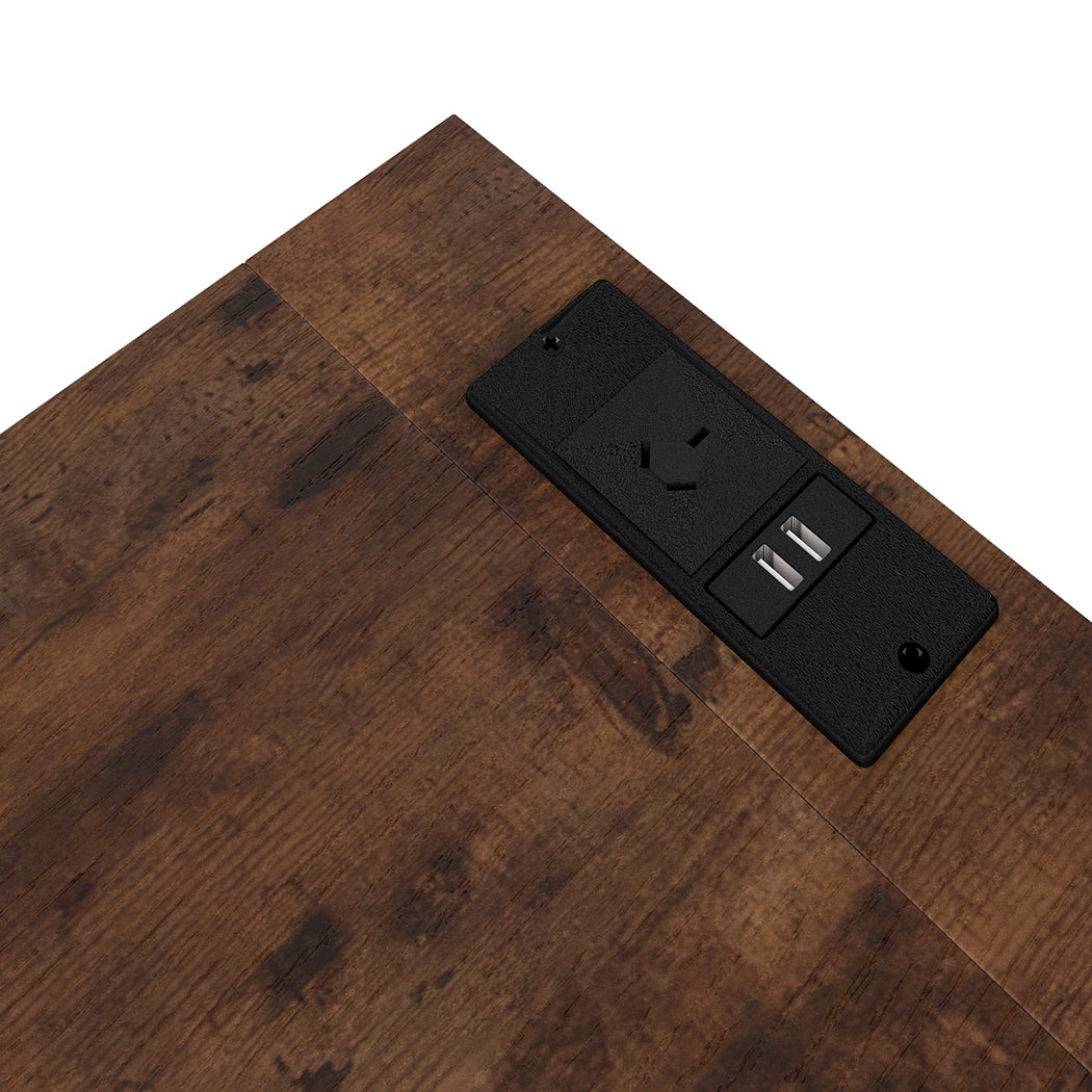 Brown Bedside Table With Drawers 48x30x60cm